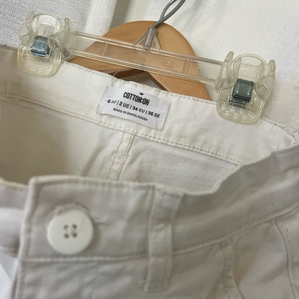 Cotton On Cream Button-Fly Pants